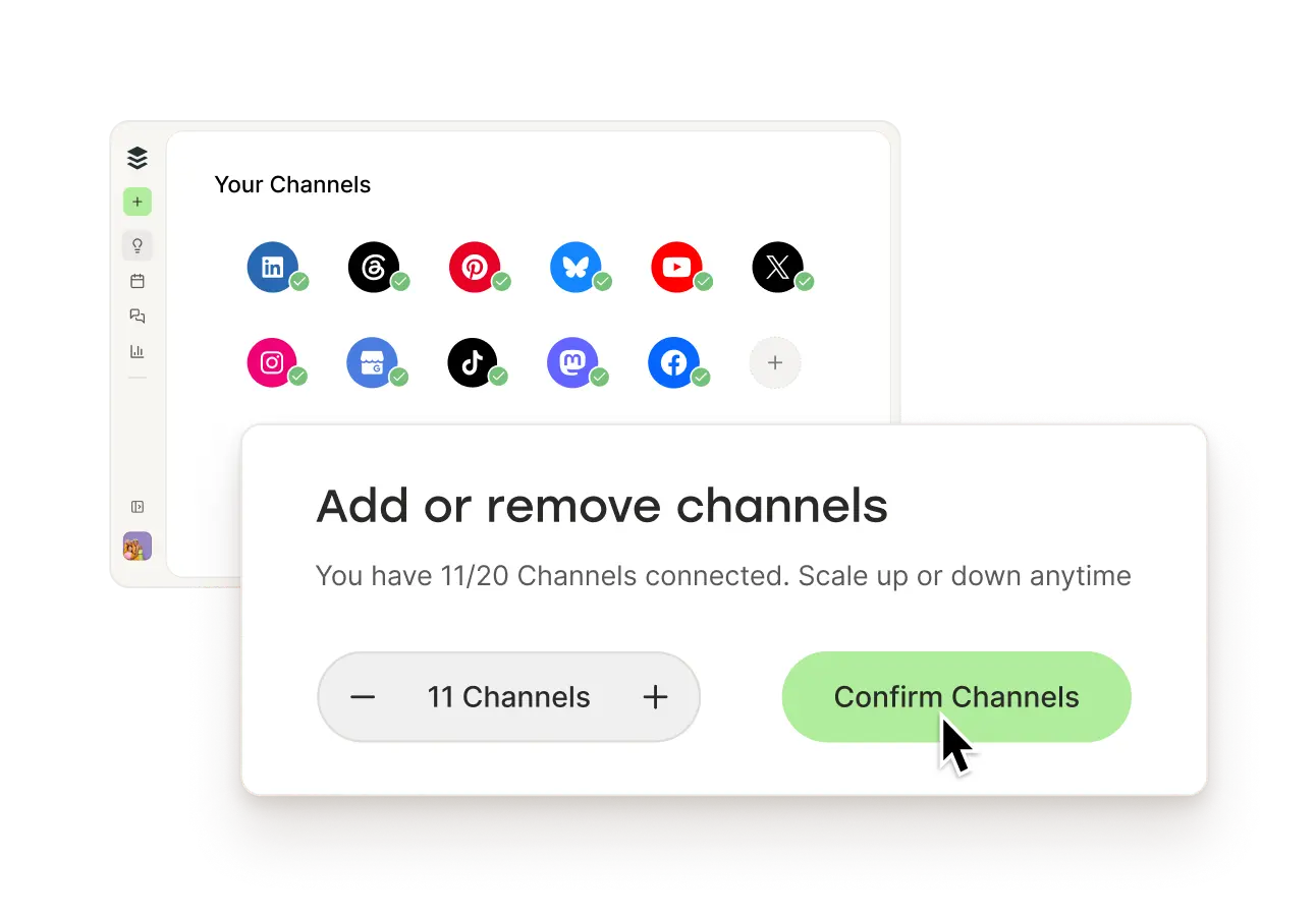 Añadiendo y eliminando canales conectados en Buffer.